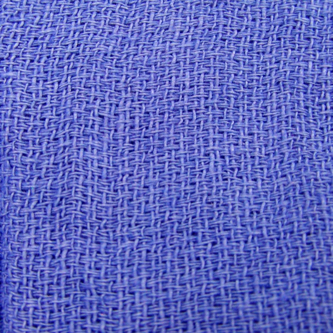 Close up camera shot of a new blue surgical towel
